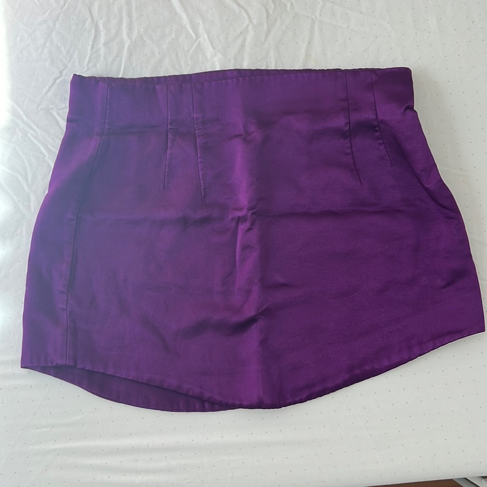 Zara silk purple skirt